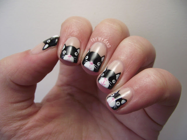 Try My Hand: Tutorial : Kitties (Alphabet Nail Art Challenge)