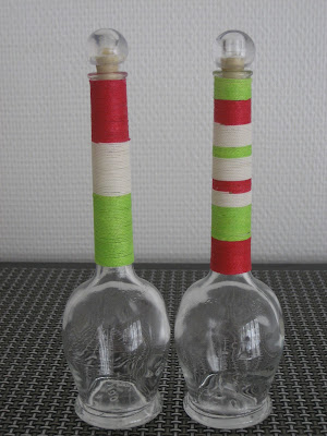 Botellas decoradas con hilo