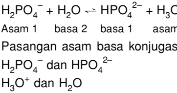 Diketahui Reaksi H2po4 Aq H2o L Hpo42 Aq H3o Aq Pasangan Asam Basa Konjugasinya Mas Dayat