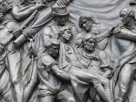 Detail from frieze on Nelson's Column in Trafalgar Square, London
