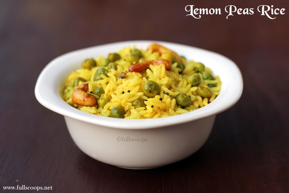 Lemon Peas Rice Full Scoops A food blog with easy,simple & tasty
