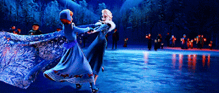 Gambar Anna Elsa Dansa di Es Olaf Frozen Adventure Animasi Bergerak Disney Terbaru 