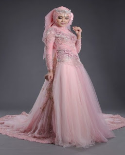 gaun pengantin muslimah sederhana