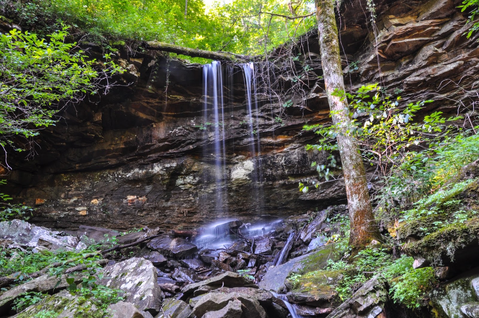 Rick's Hiking Blog Cowan Hollow Waterfalls, Between Simpson and North