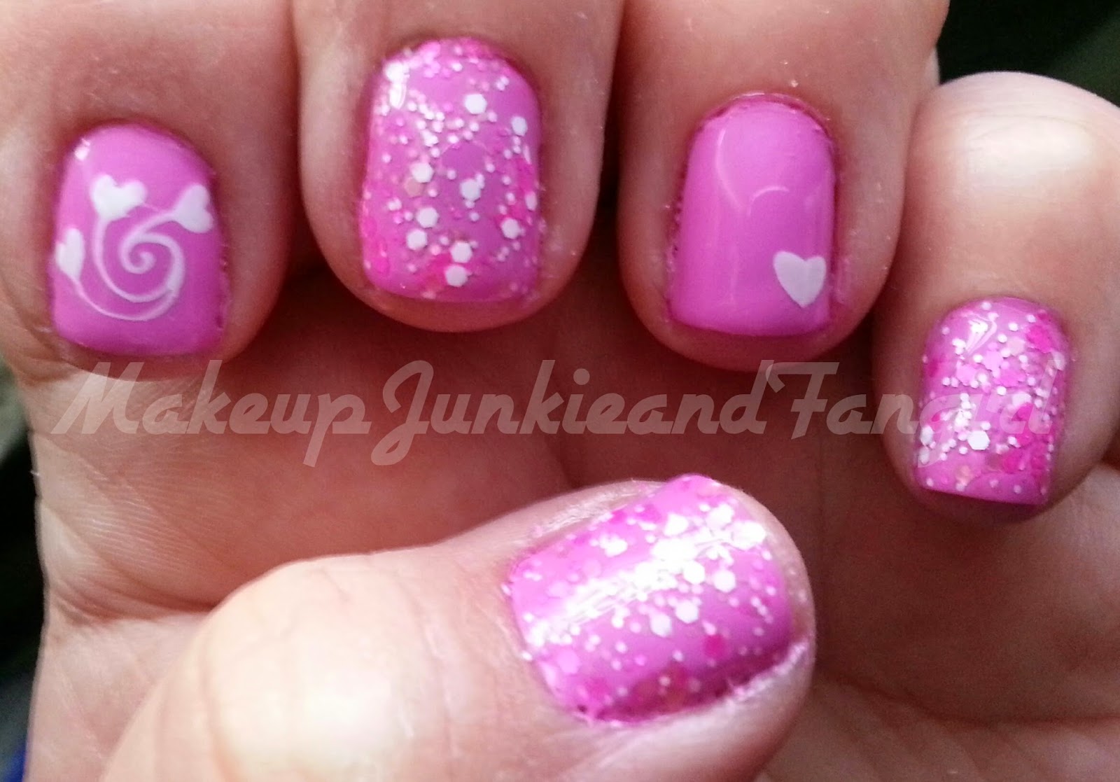 Makeup Junkie and Fangirl: Pink Valentine's Day Mani