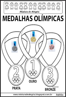 Medalhas olímpicas para colorir