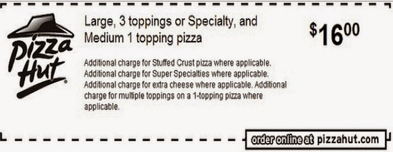 Pizza Hut Printable Coupons May 2018