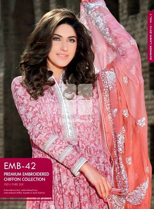 Gul Ahmed Premium Embroidered Lawn 2014 Collection | Beauty Tips & New ...