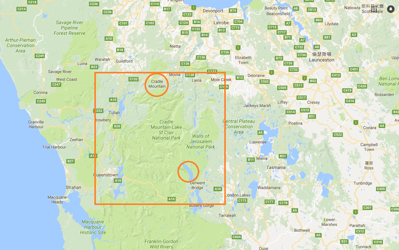 塔斯馬尼亞-西部-景點-推薦-搖籃山-地圖-旅遊-自由行-澳洲-Tasmania-Cradle Mountain-Lake-St-Clair-National-Park-Australia