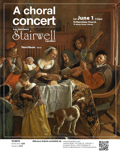 Stairwell Caroller 2019 spring choral concert poster