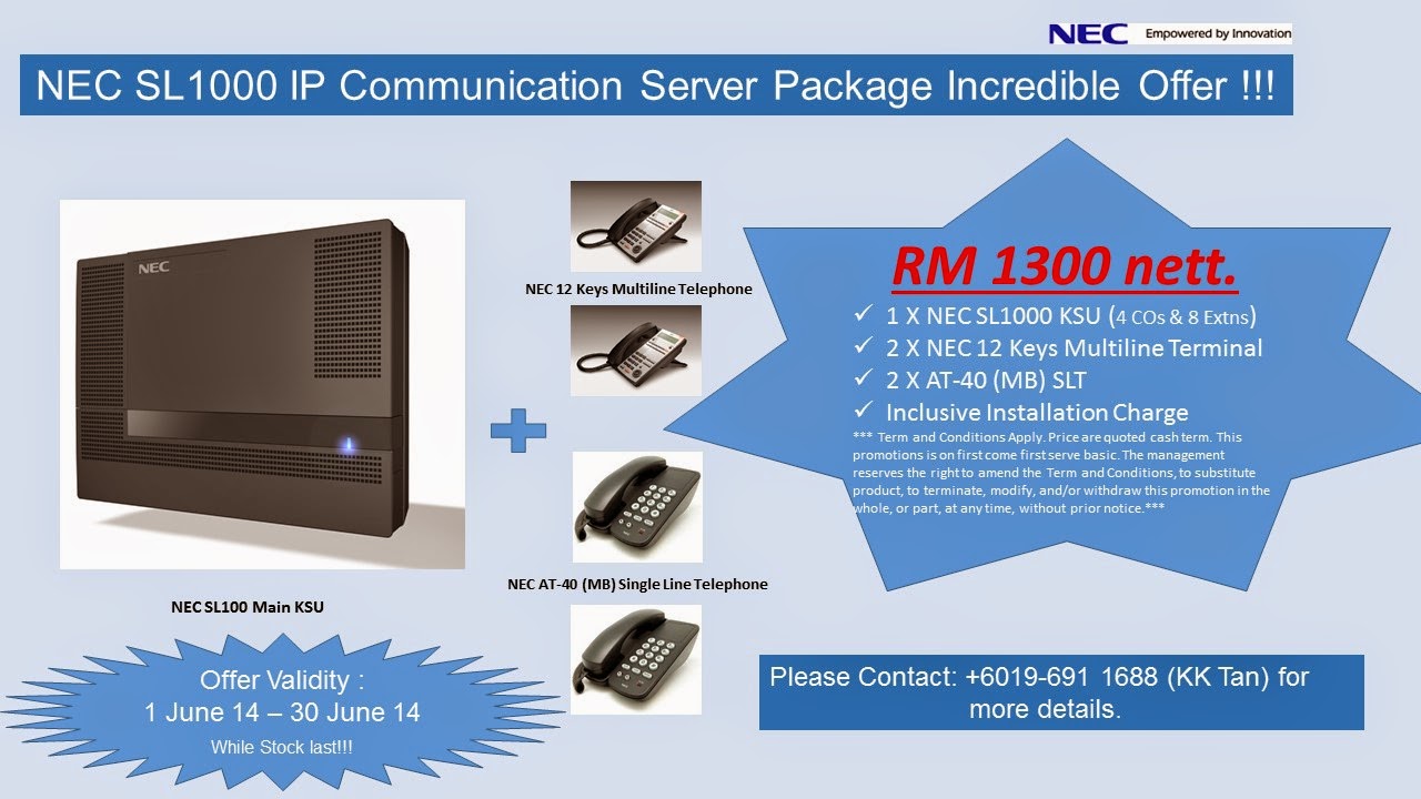 NEC PABX System And Keyphone System Malaysia "Our Promise for