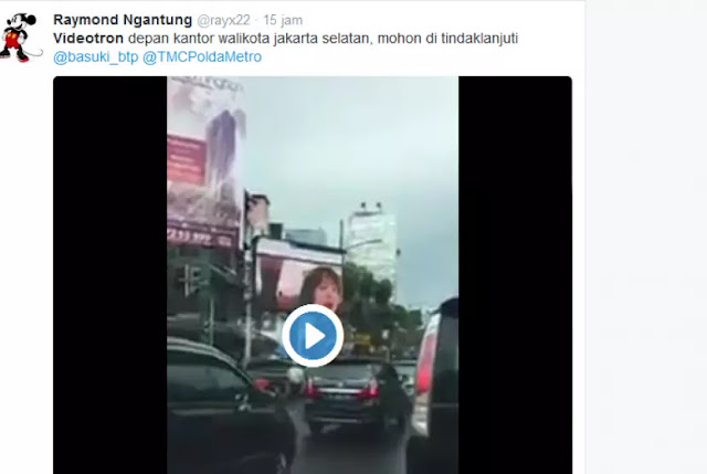 Polisi Langsung Selidiki VideoTak Senonoh Yang Tampil Di Videotron Jakarta Selatan