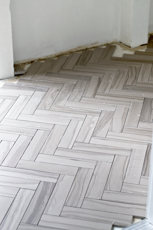 Sarah M Dorsey Designs Two Weekends Herringbone Tile Hilton Head