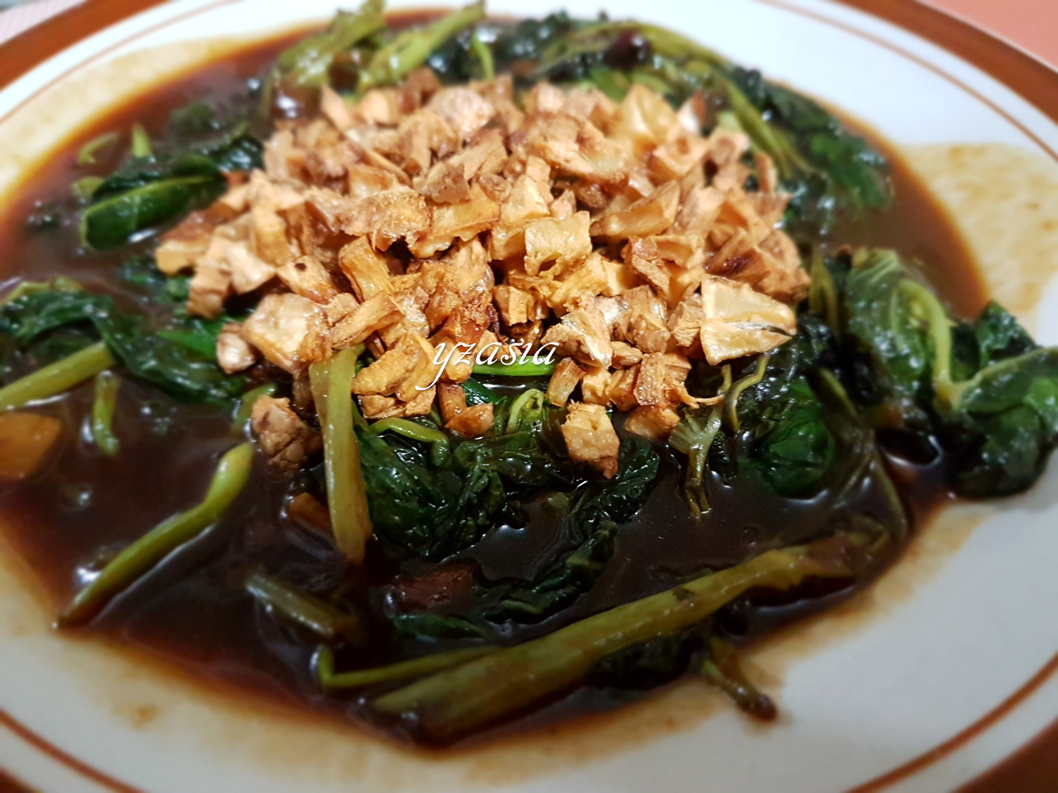 Ginisang Kangkong with Oyster Sauce