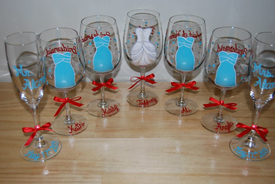 Something Blue Bridal Party Dress Glasses