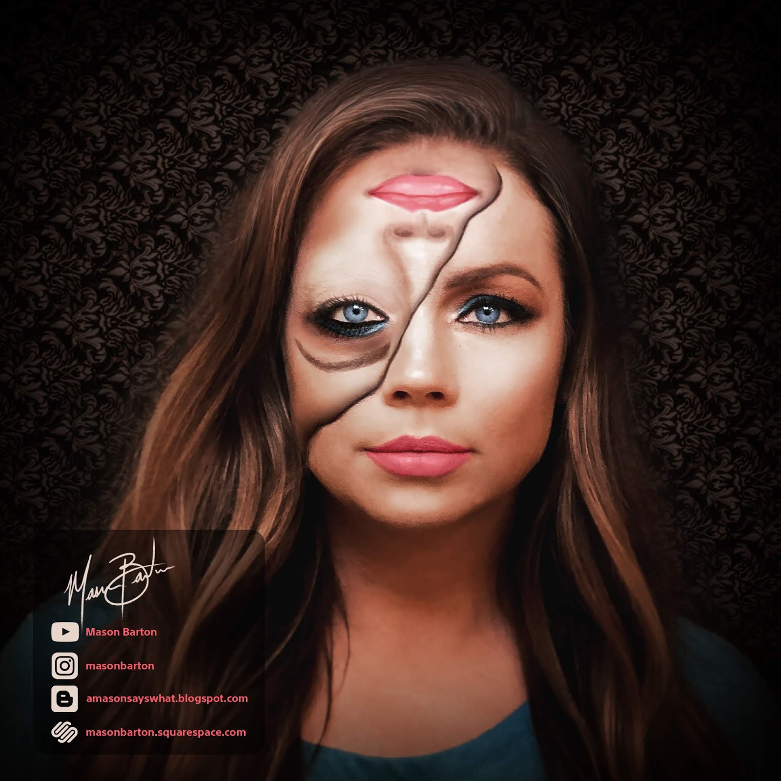 a Mason says what? Upsidedown Face Makeup