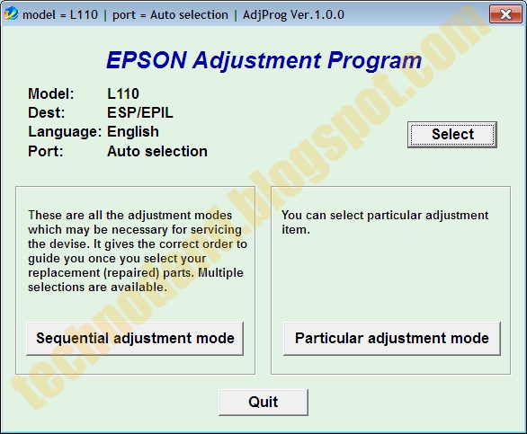 cara merestart printer epson l210