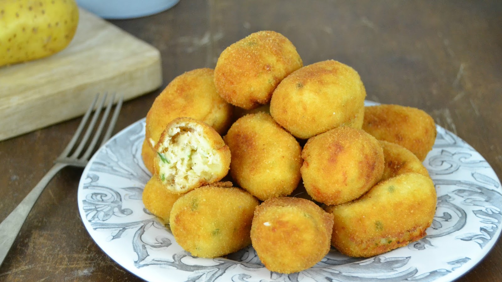 Croquetas de pollo con patata ¡Sin bechamel! Cuuking! Recetas de cocina