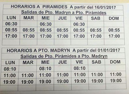 omnibus puerto piramides nuevo horarios omnibus puerto piramides nuevo horarios