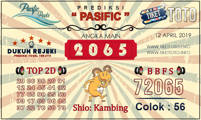 Prediksi Togel PASIFIC TIKETTOTO 12 APRIL 2019