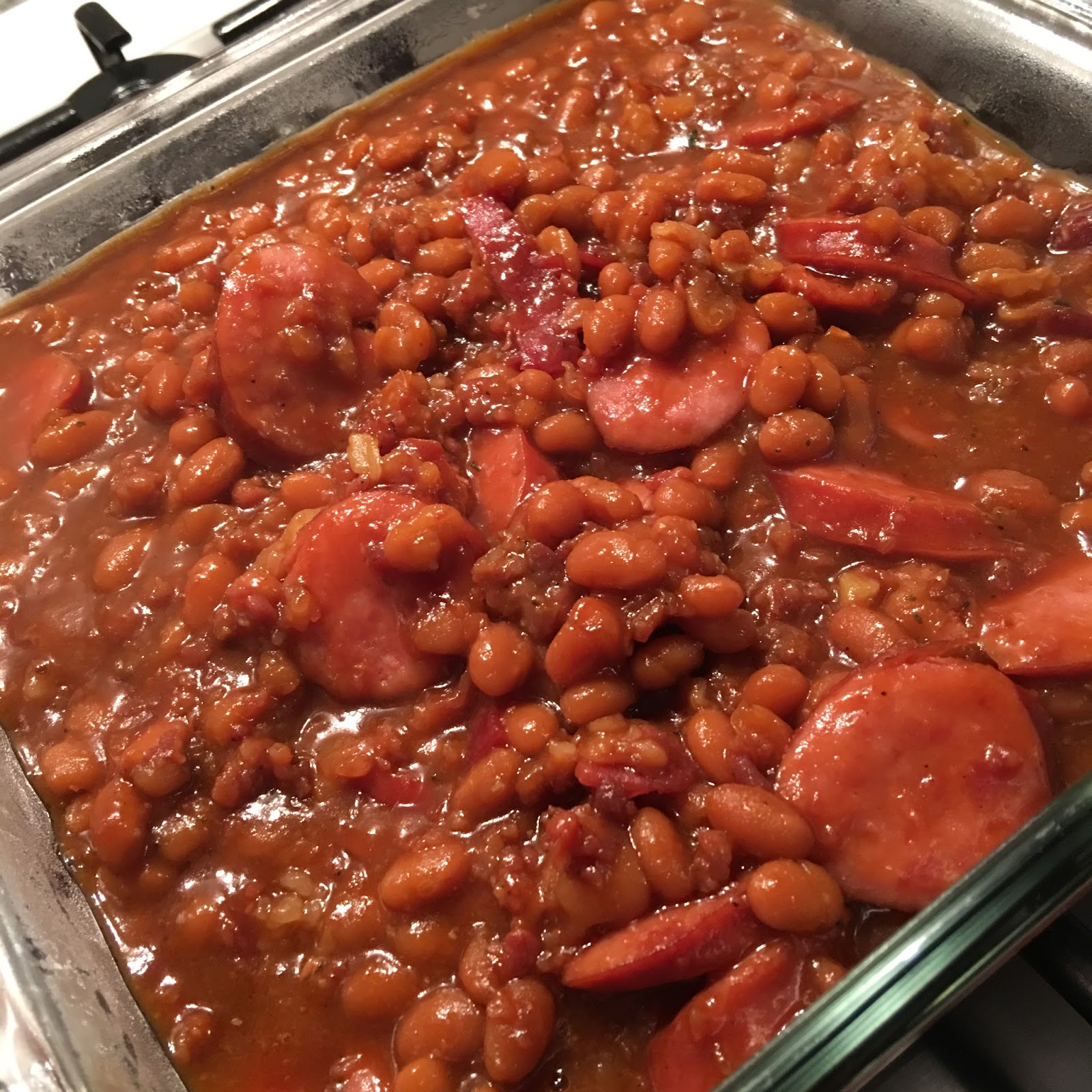 Beyondmythoughts Baked Beans with Smoked Sausage