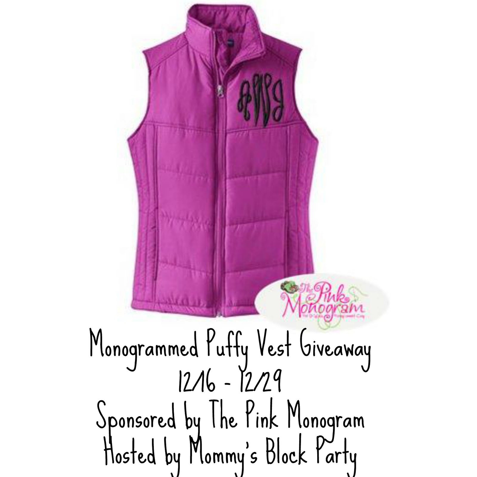 Personalized Gift Ideas fromThe Pink Monogram + Monogrammed Puffy Vest #Giveaway #Holiday15 ...