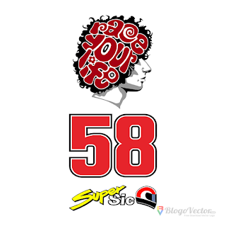 Marco Simoncelli #58 Logo vector (.cdr)