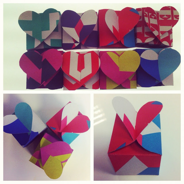 nineteenseventythreeltd: Paper craft. heart gift box.