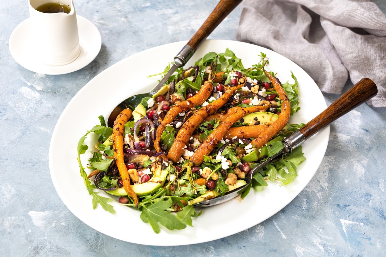Roasted Baby Carrot Salad With Walnuts, Chickpeas