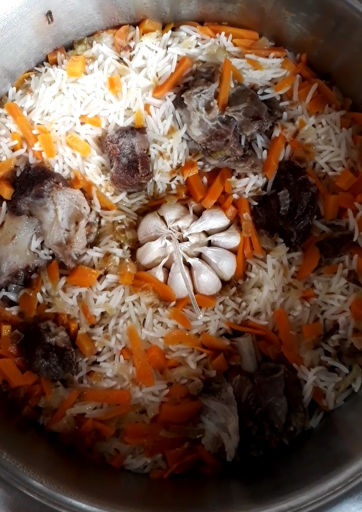 Pilaf with carrot skyBAKU