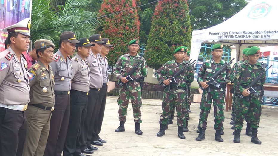 Gabungan TNI, Polri dan Satpol PP Amankan Perayaan Paskah