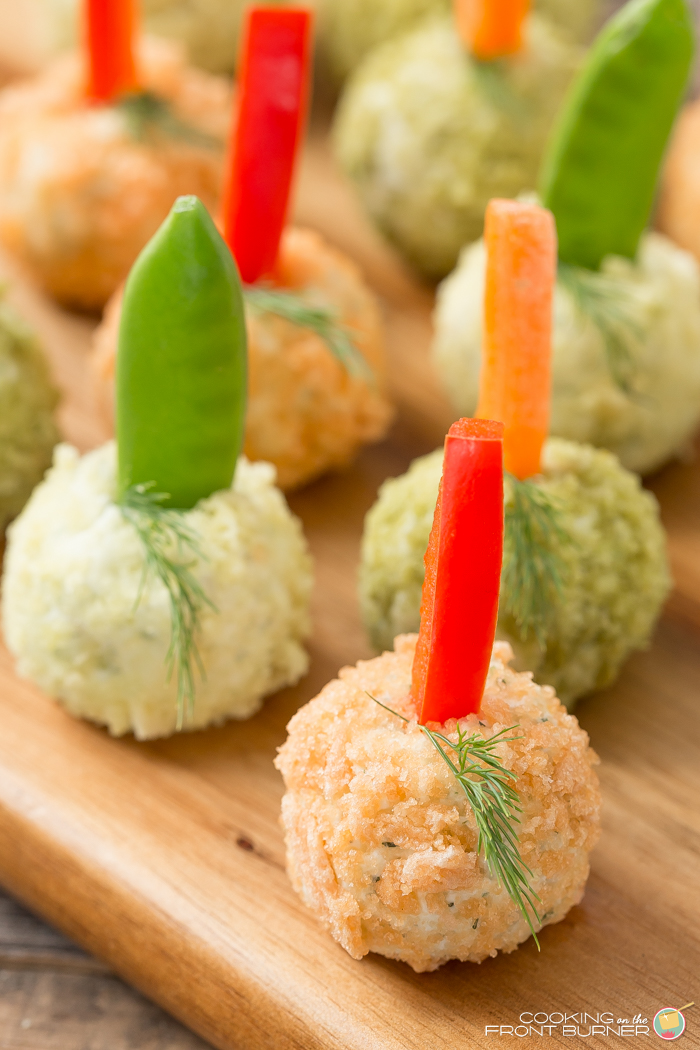 Veggie Dip Poppers Cooking on the Front Burner