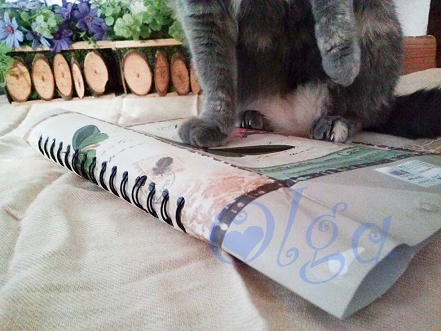 decorar libreta de espiral muelle alambre con bolsa de papel carton