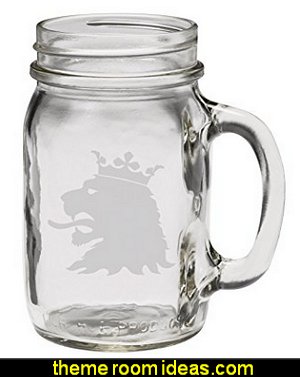 Medieval Lion 12 oz Hand Etched Glass Mason Jar Mug medieval knights party props - castle theme party decorations - Medieval theme party decorating - Castle party props - princess party props - knight and princess costumes - Princess & Knight party ideas - Medieval wall decorating kit - harry potter party supplies - Medieval Birthday Party medieval knights party props - castle theme party decorations - Medieval theme party decorating - Castle party props - princess party props - knight and princess costumes - Princess & Knight party ideas - Medieval wall decorating kit - harry potter party supplies - Medieval Birthday Party