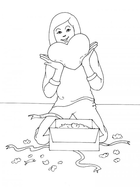 раскраска любовь день святого валентина