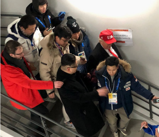 Donald-Trump-and-Kim-Jong-un-impersonators-Winter-Olympics-2