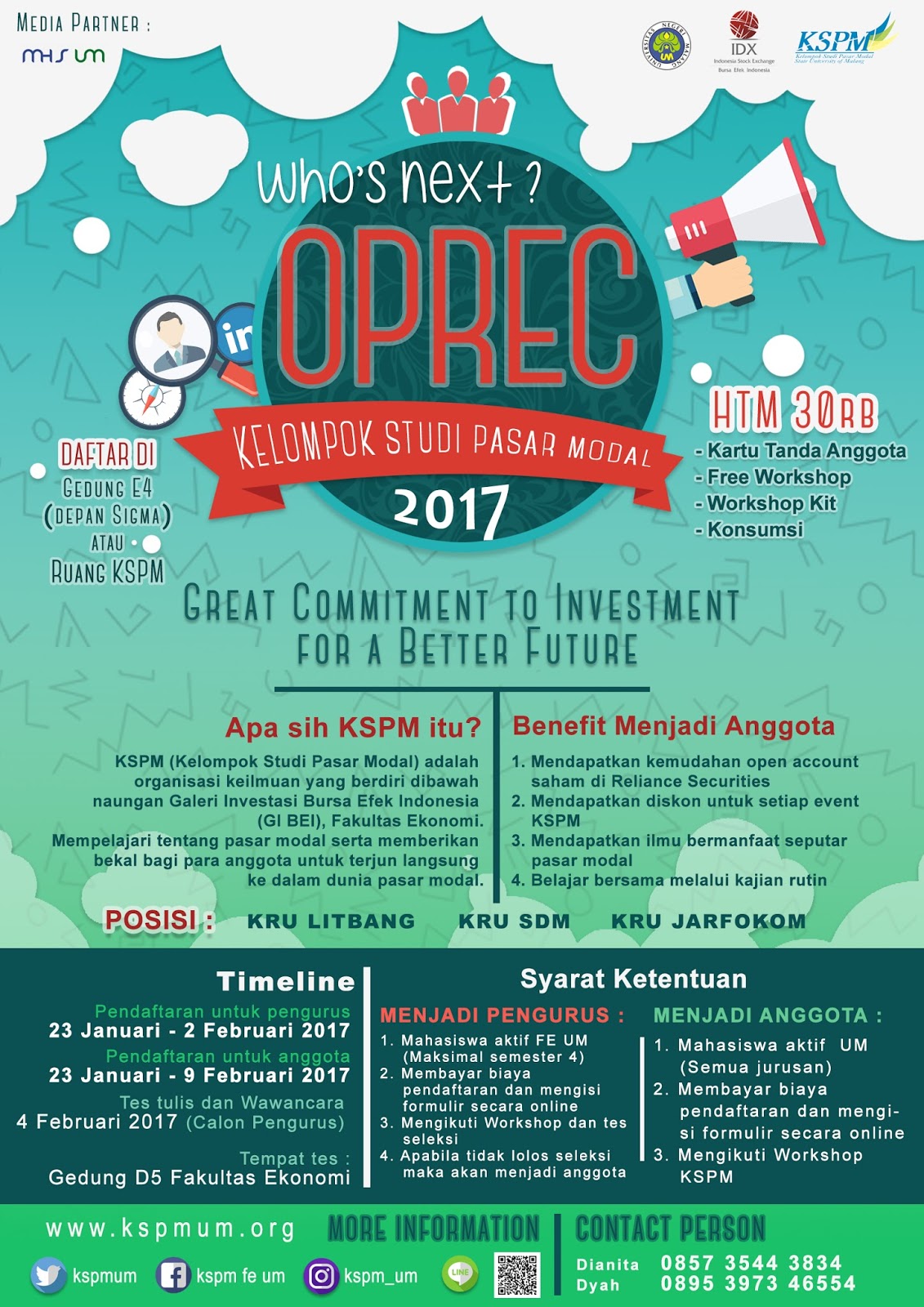Contoh Poster Open Recruitment Organisasi