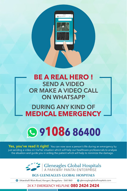 BGS Gleneagles Global Hospitals launches emergency whatsapp number BGS Gleneagles Global Hospitals launches emergency whatsapp number