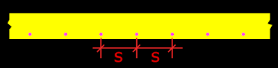 Area of steel in a one meter wide strip of a slab is calculated from the spacing and diameter of bars