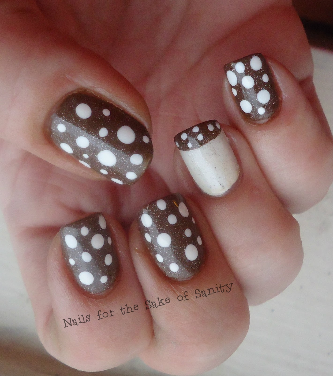 Nails for the Sake of Sanity: Let it Snow Challenge: Day 10 - Hot Chocolate