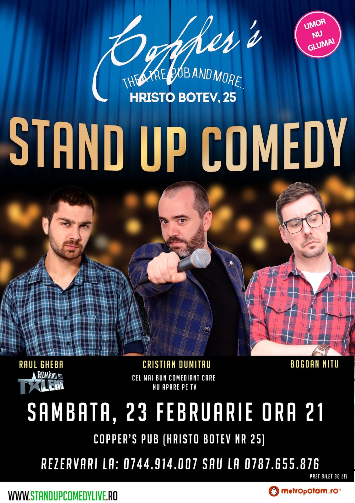 Stand-Up Comedy Sambata Seara in Bucuresti