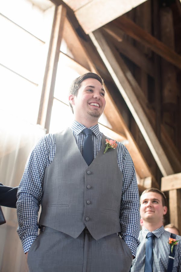 Rustic Pink and Navy Barn Wedding