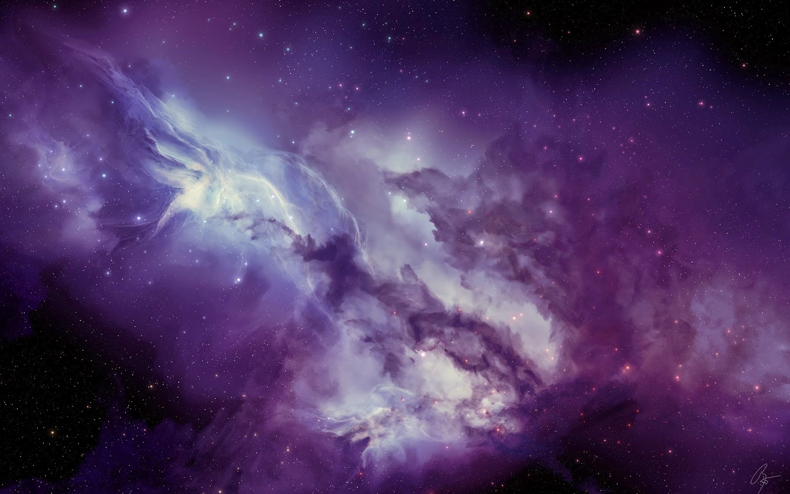 Purple Nebula Galaxy Wallpaper Hd Background Best Cool Wallpaper