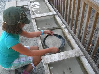 Panning for Gold Panning for gold at Tweetsie Railroad