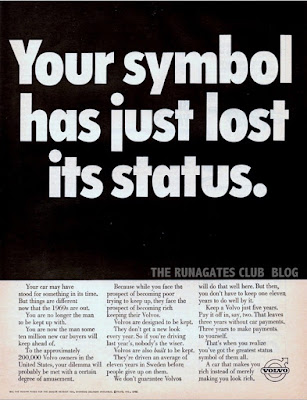 Classic VOLVO ad - Your symbol has just lost its status