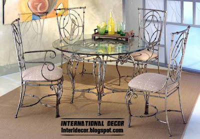 indoor iron dining table design and iron chairs,indoor iron furniture