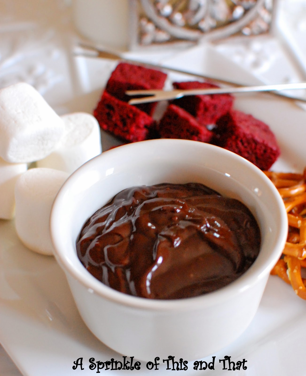 A Sprinkle of This and That Raspberry Chocolate Fondue