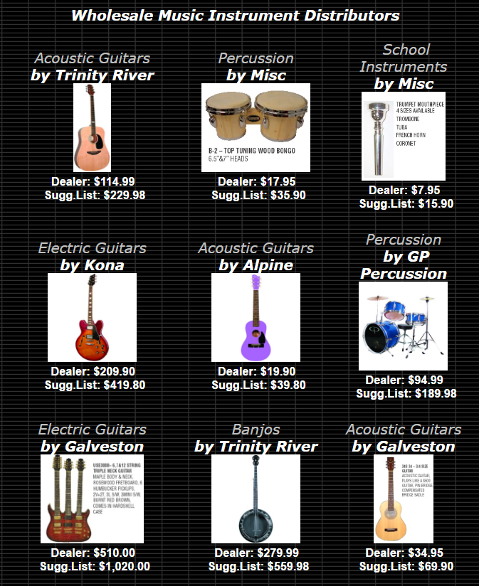Wholesale Music Instrument Distributors in the USA