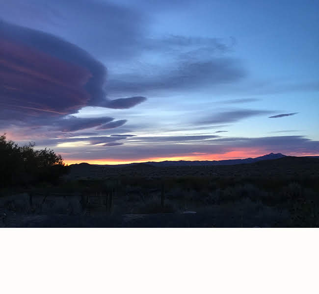 Sunset from our Wyoming house