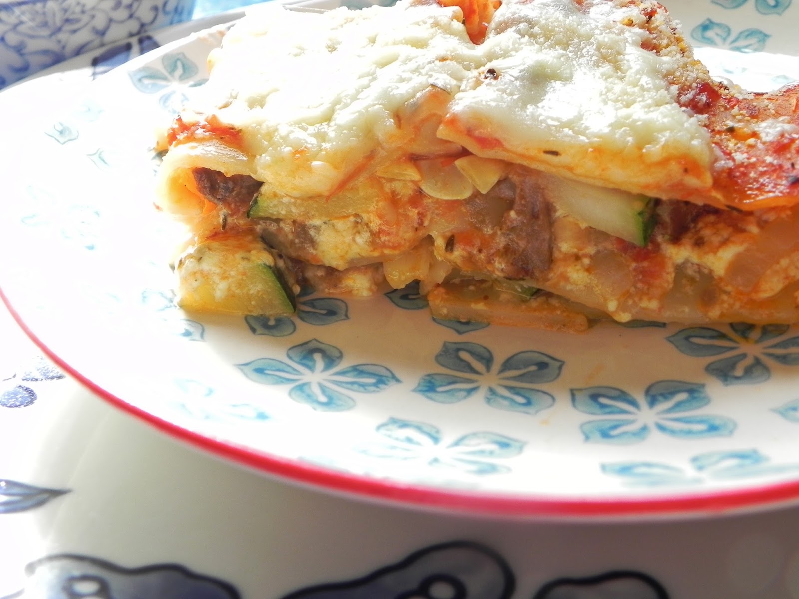 Let Them Eat Healthy Zucchini & Caramelized Onion Lasagna